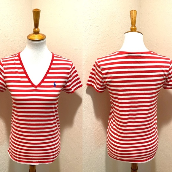 {Ralph Lauren} Striped Cotton Tee - Picture 1 of 3